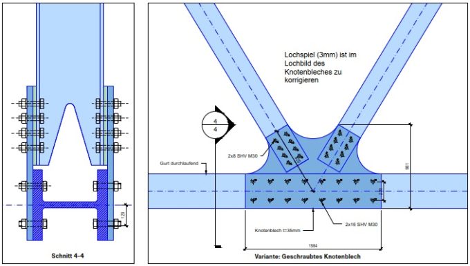 Konstruktionszeichnung Variante Diagonalen geschraubt.