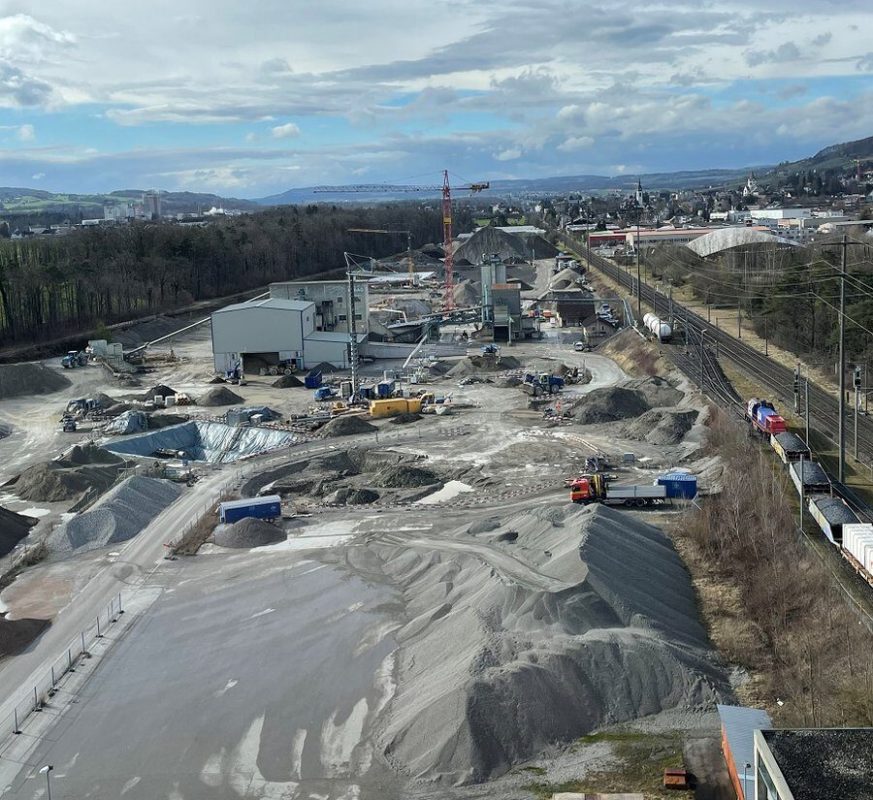 Kibag baut in Weinfelden eine Aufbereitungsanlage, in der mit Aushub- und Rückbaumaterialien Beton produziert wird, der CO2 bindet.