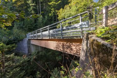 Die Rigiaa-Brücke in Arth ist der Publikumsfavorit des diesjährigen Prix Lignum. (Foto: Lignum)